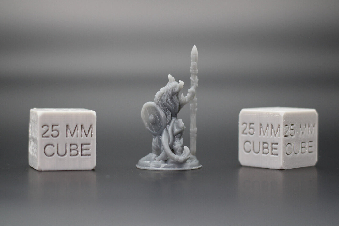 Tiefling Demonkin with Spear 32mm Miniature Dnd Skirmish