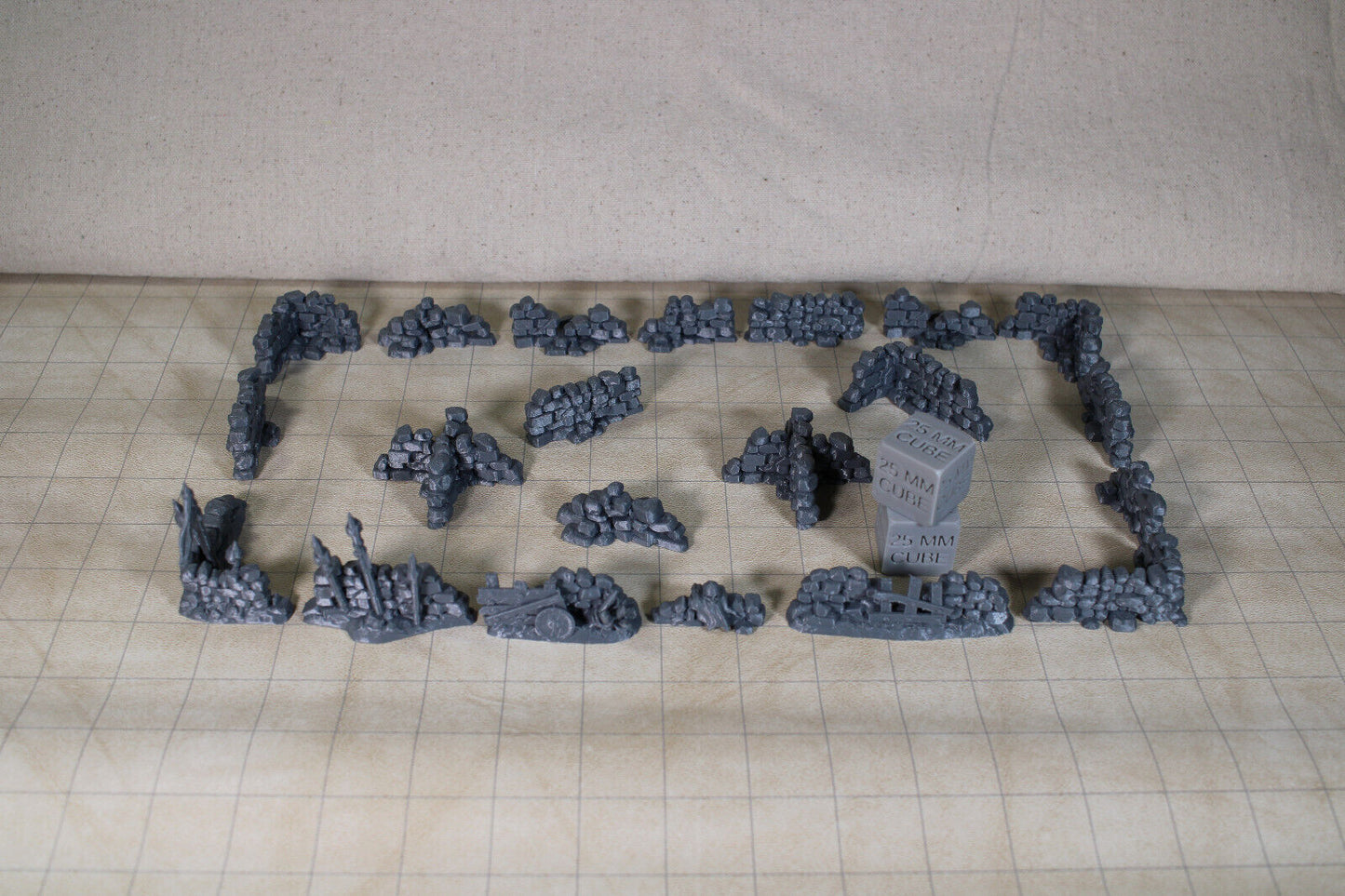 Tabletop Terrain Ruin Rock Wall Cover Scatter Dnd RPG wargame skirmish 28mm