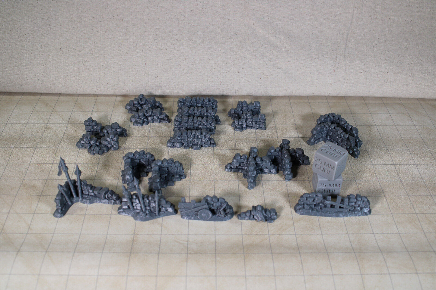 Tabletop Terrain Ruin Rock Wall Cover Scatter Dnd RPG wargame skirmish 28mm