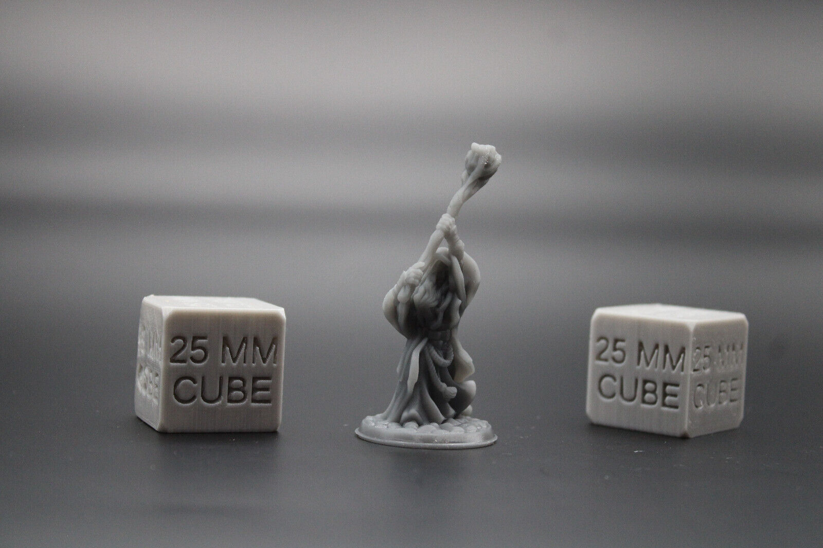 Mage Wized Sorcerer Raised Orb Staff 32mm Miniature Dnd Skirmish