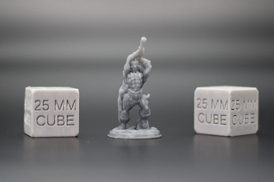 Barbarian with Great Axe 32mm Miniature Dnd Skirmish