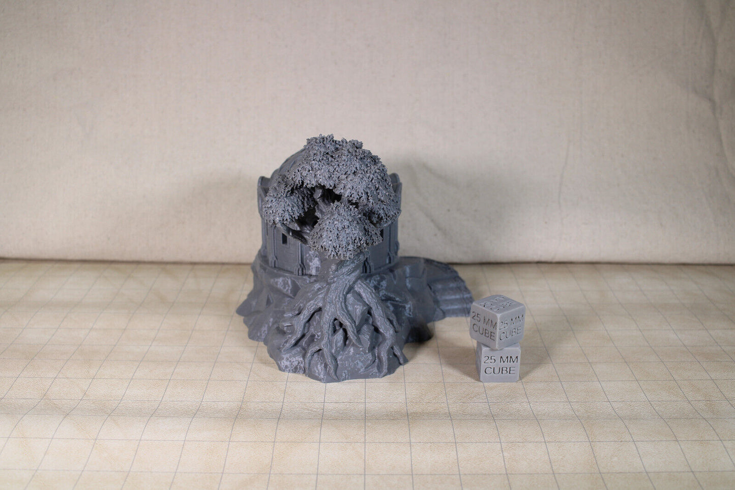 Tabletop Terrain Elven Library Cut Stone Base Tree Dnd RPG wargame skirmish 28mm