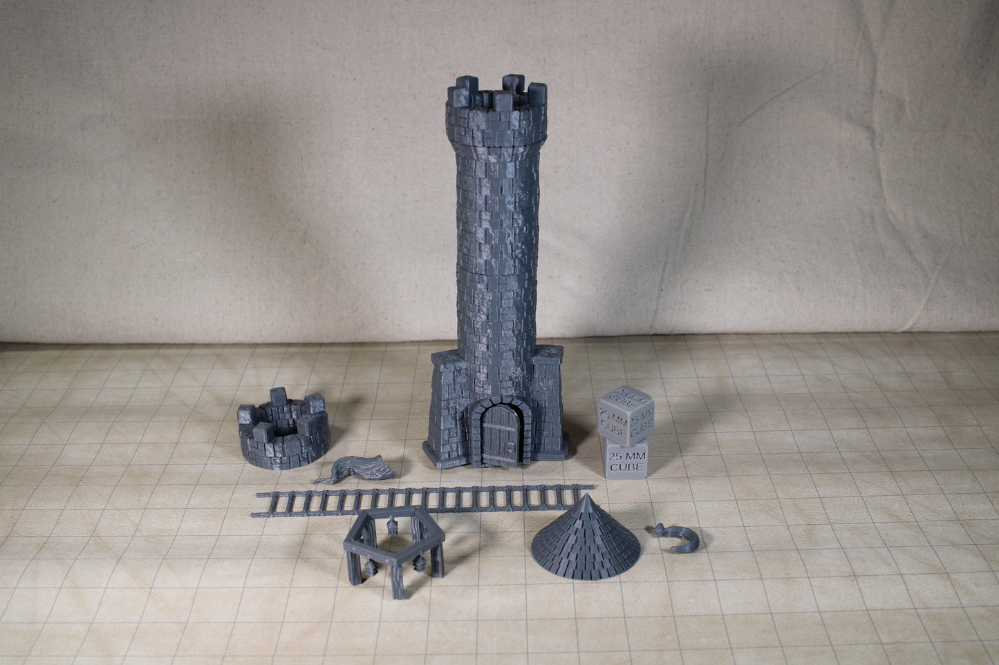 Scout Lookout Signal Tower Tabletop Terrain 28mm RPG wargame skirmish