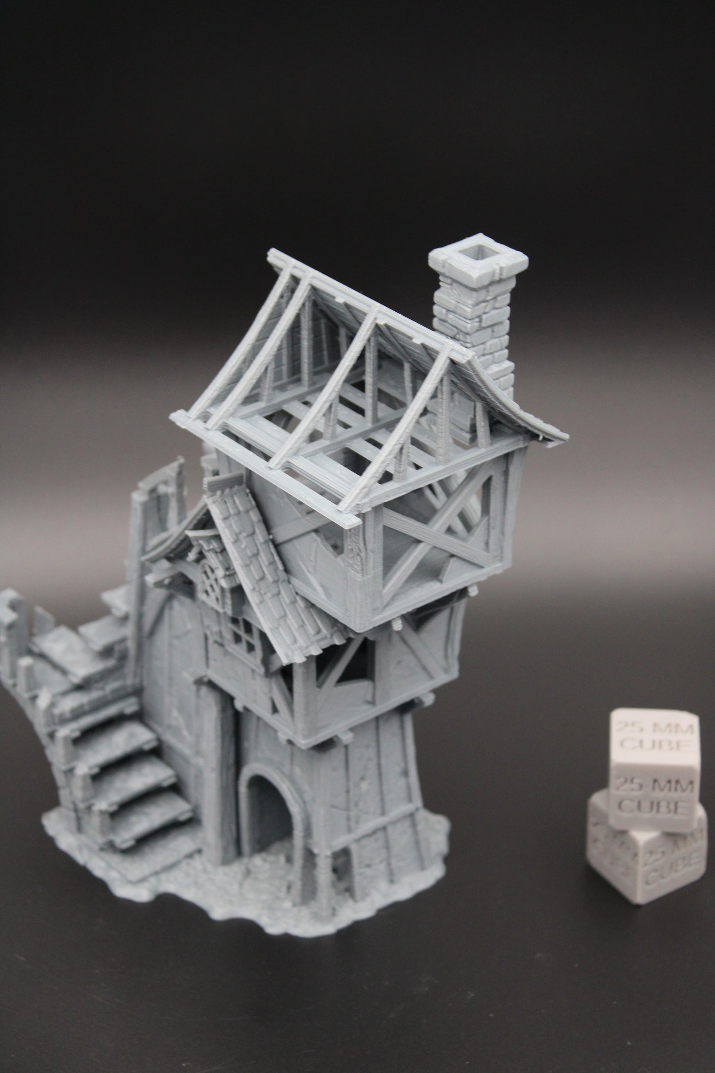 Tabletop Terrain Fantasy Cottage Tower House Ruin Dnd RPG wargame skirmish 28mm