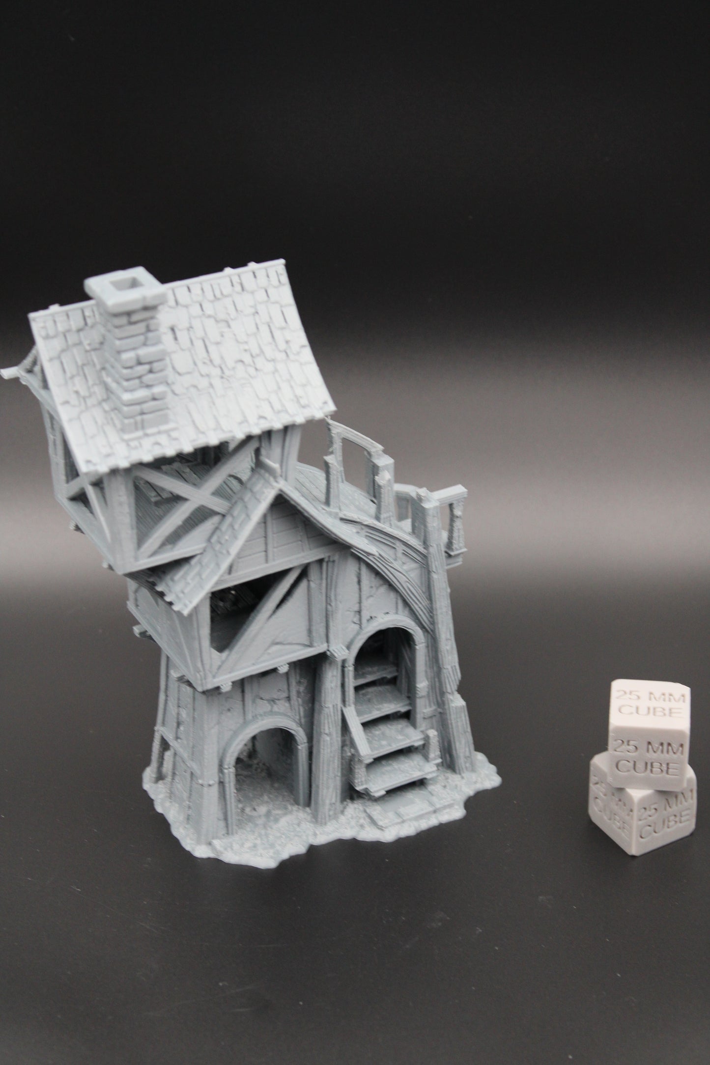 Tabletop Terrain Fantasy Cottage Tower House Ruin Dnd RPG wargame skirmish 28mm