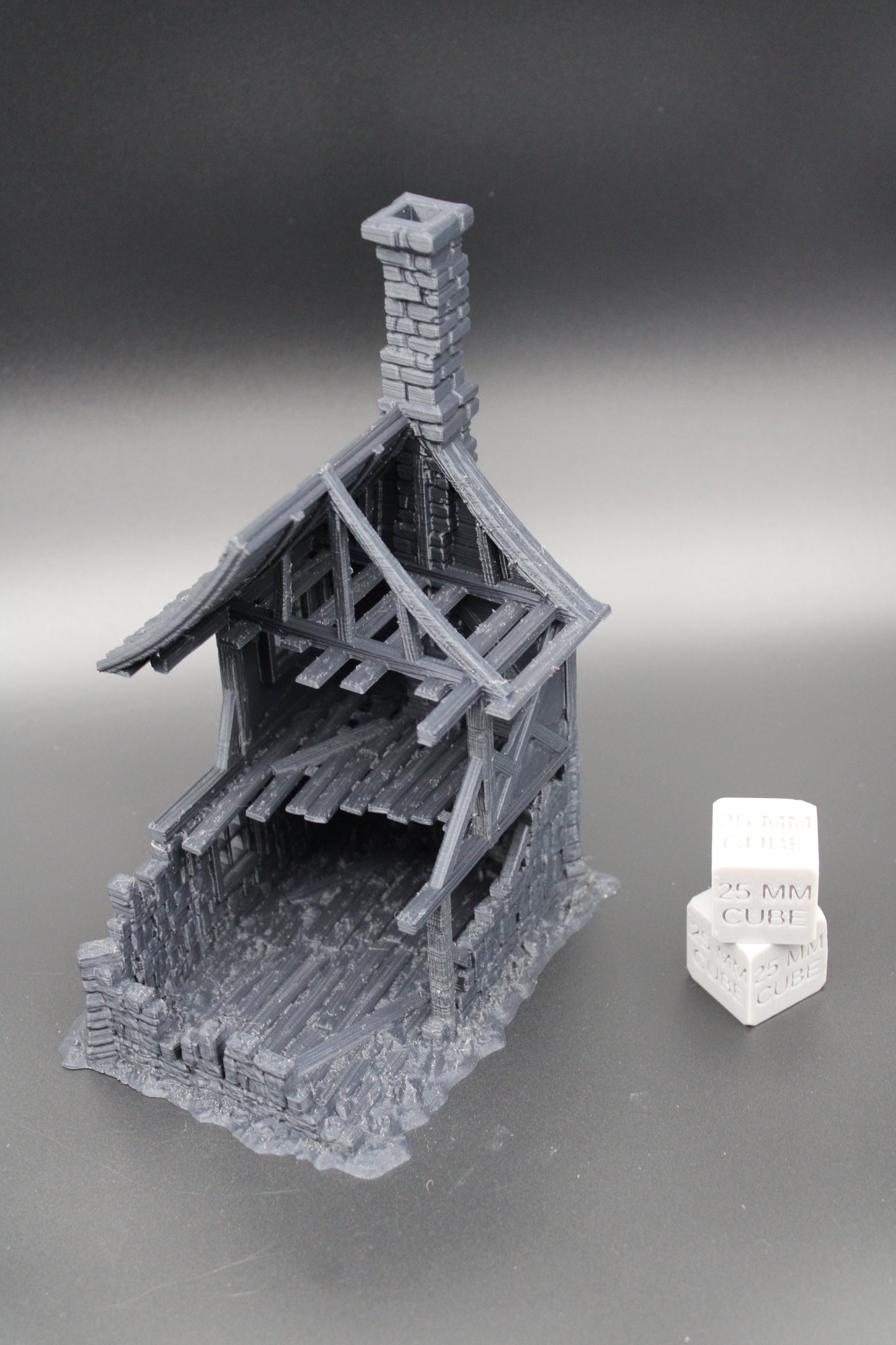 Tabletop Terrain Fantasy 3 Story Cabin Ruin Dnd RPG wargame skirmish 28mm