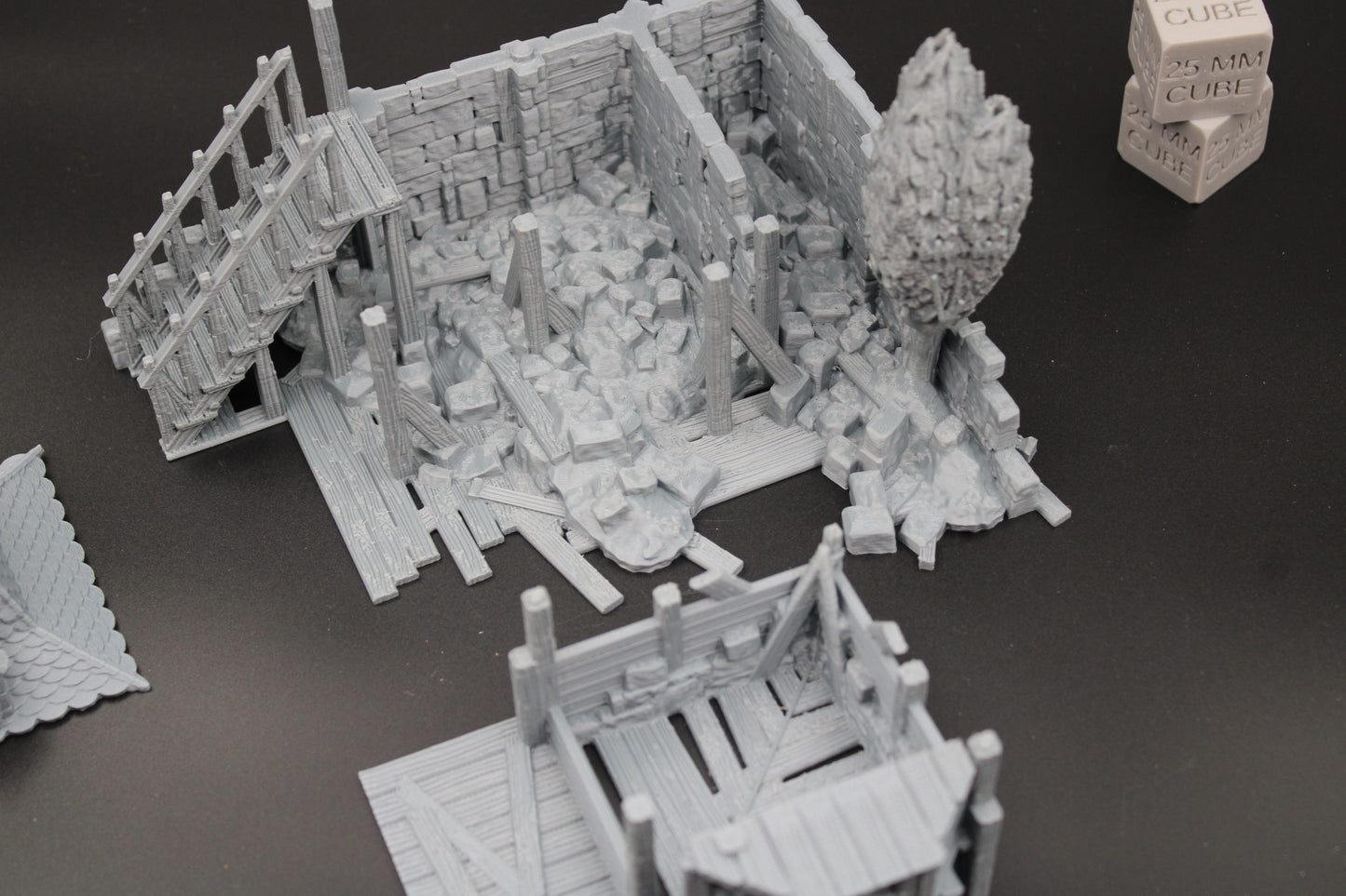 Tabletop Terrain Fantasy Multi Level House Ruin Dnd RPG wargame skirmish 28mm