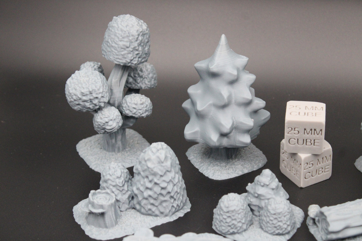 Tabletop Terrain Forest Scatter Tree Stump Shrub Set Dnd RPG Wargame Skirmish 28mm