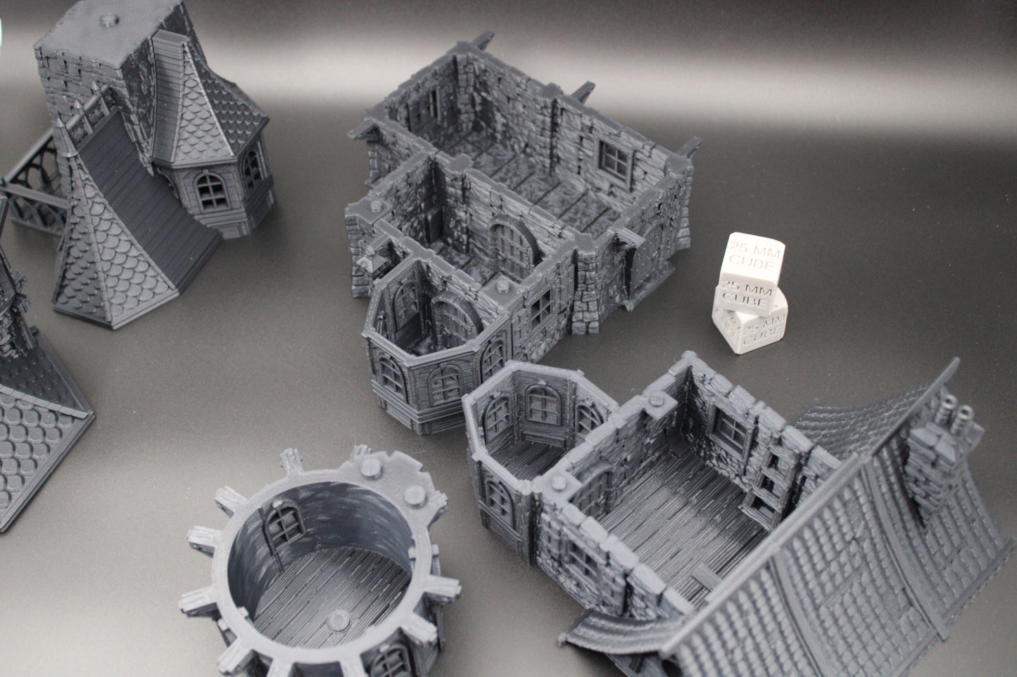 Tabletop Terrain Fantasy Wizard Guild Tower House Dnd RPG wargame skirmish 28mm