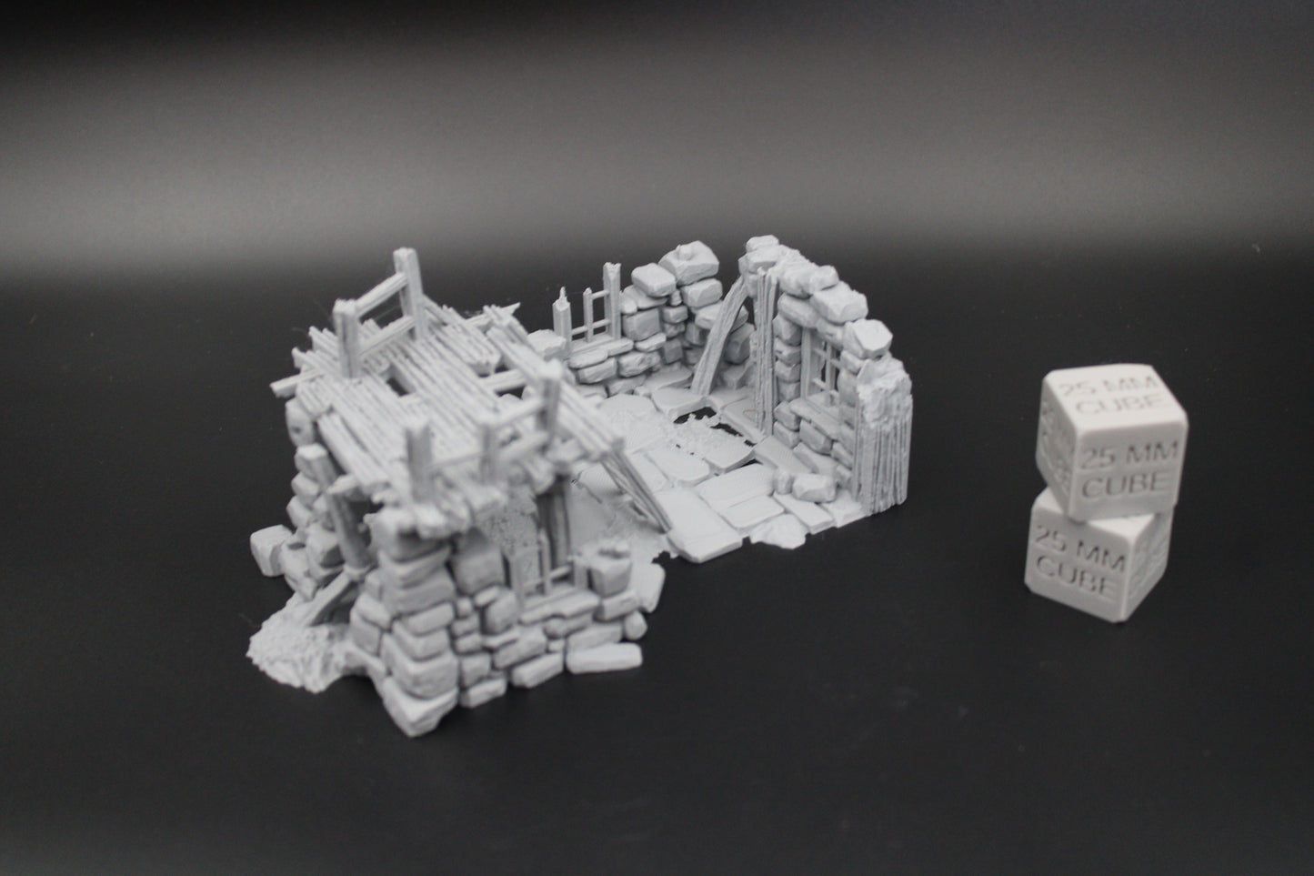 Tabletop Terrain Fantasy Small House Ruin Dnd RPG Wargame Skirmish 28mm