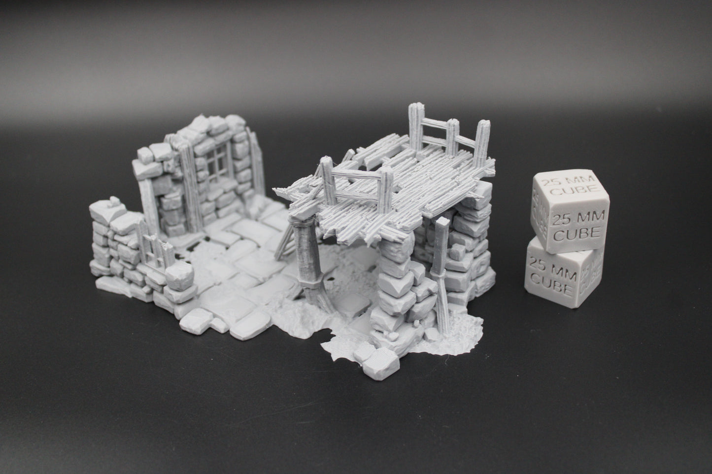 Tabletop Terrain Fantasy Small House Ruin Dnd RPG Wargame Skirmish 28mm
