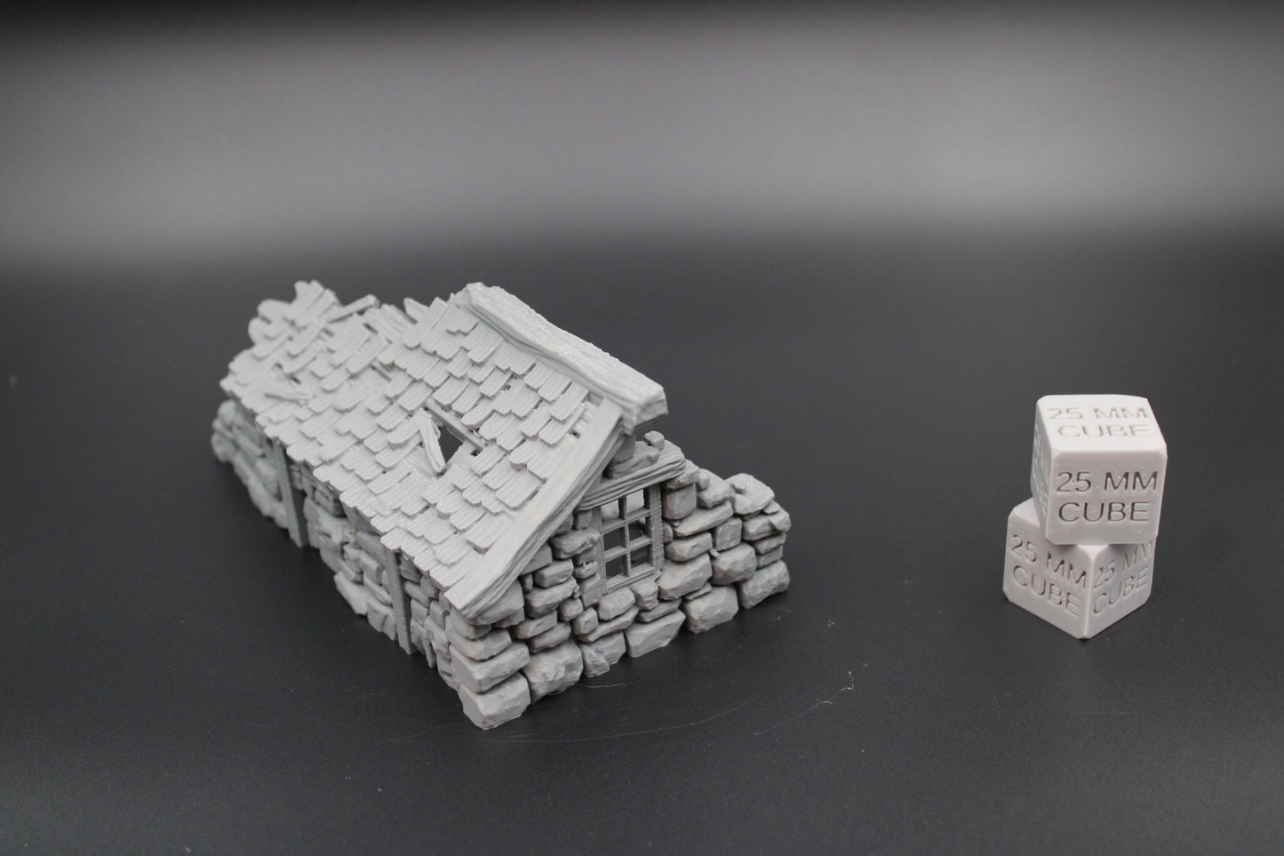 Tabletop Terrain Fantasy Medieval Stone House Ruin Dnd RPG Wargame Skirmish 28mm