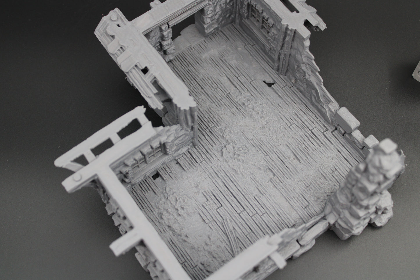 Tabletop Terrain Fantasy Medieval 7x7x6 Stone House Ruin Dnd RPG Wargame Skirmish 28mm