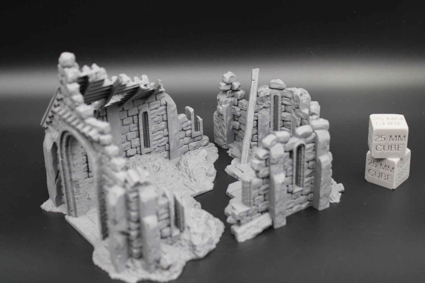 Tabletop Terrain Fantasy Medieval Church Chapel Basilica Ruin Dnd RPG Wargame Skirmish 28mm