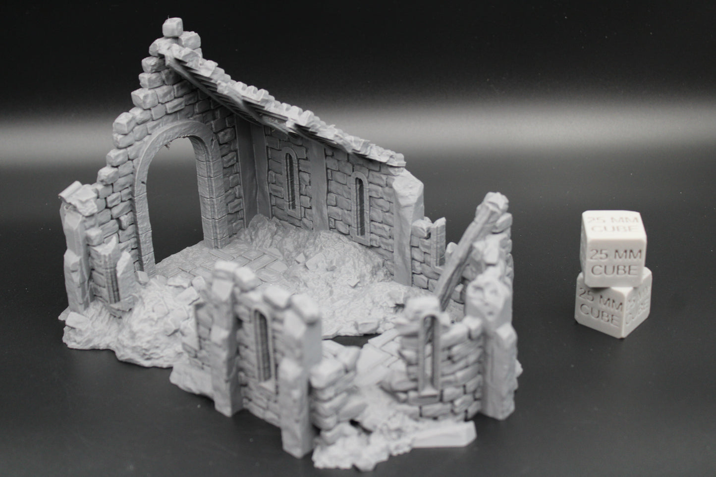 Tabletop Terrain Fantasy Medieval Church Chapel Basilica Ruin Dnd RPG Wargame Skirmish 28mm