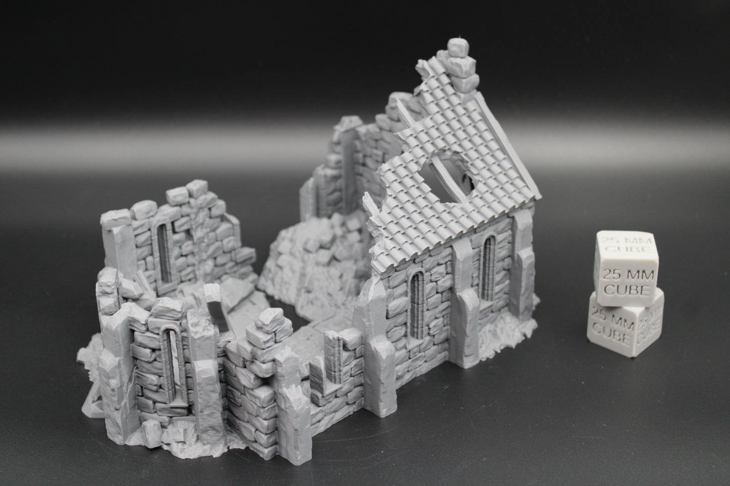 Tabletop Terrain Fantasy Medieval Church Chapel Basilica Ruin Dnd RPG Wargame Skirmish 28mm