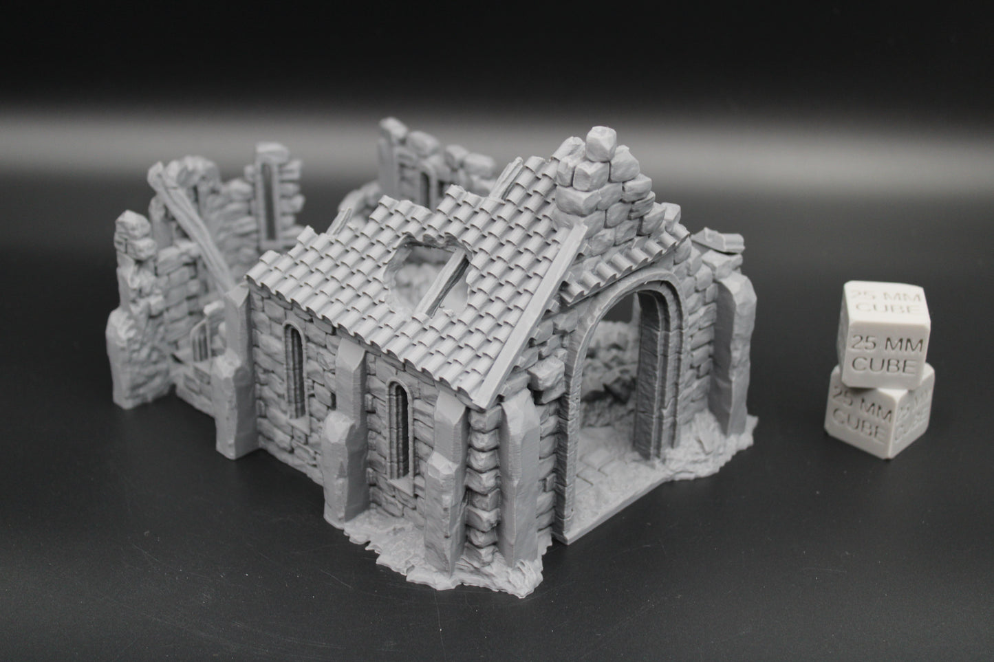 Tabletop Terrain Fantasy Medieval Church Chapel Basilica Ruin Dnd RPG Wargame Skirmish 28mm