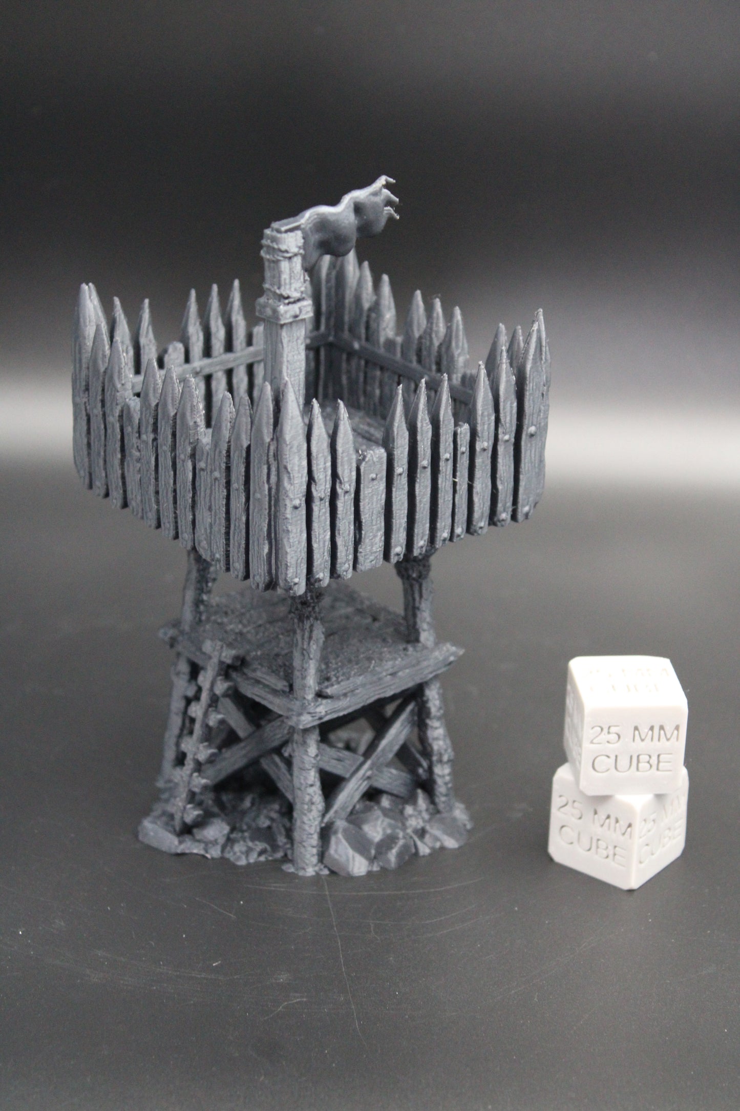 Tabletop Terrain Wood Lookout Watchtower Tower Fence Viking Germanic Highland Dnd RPG Skirmish