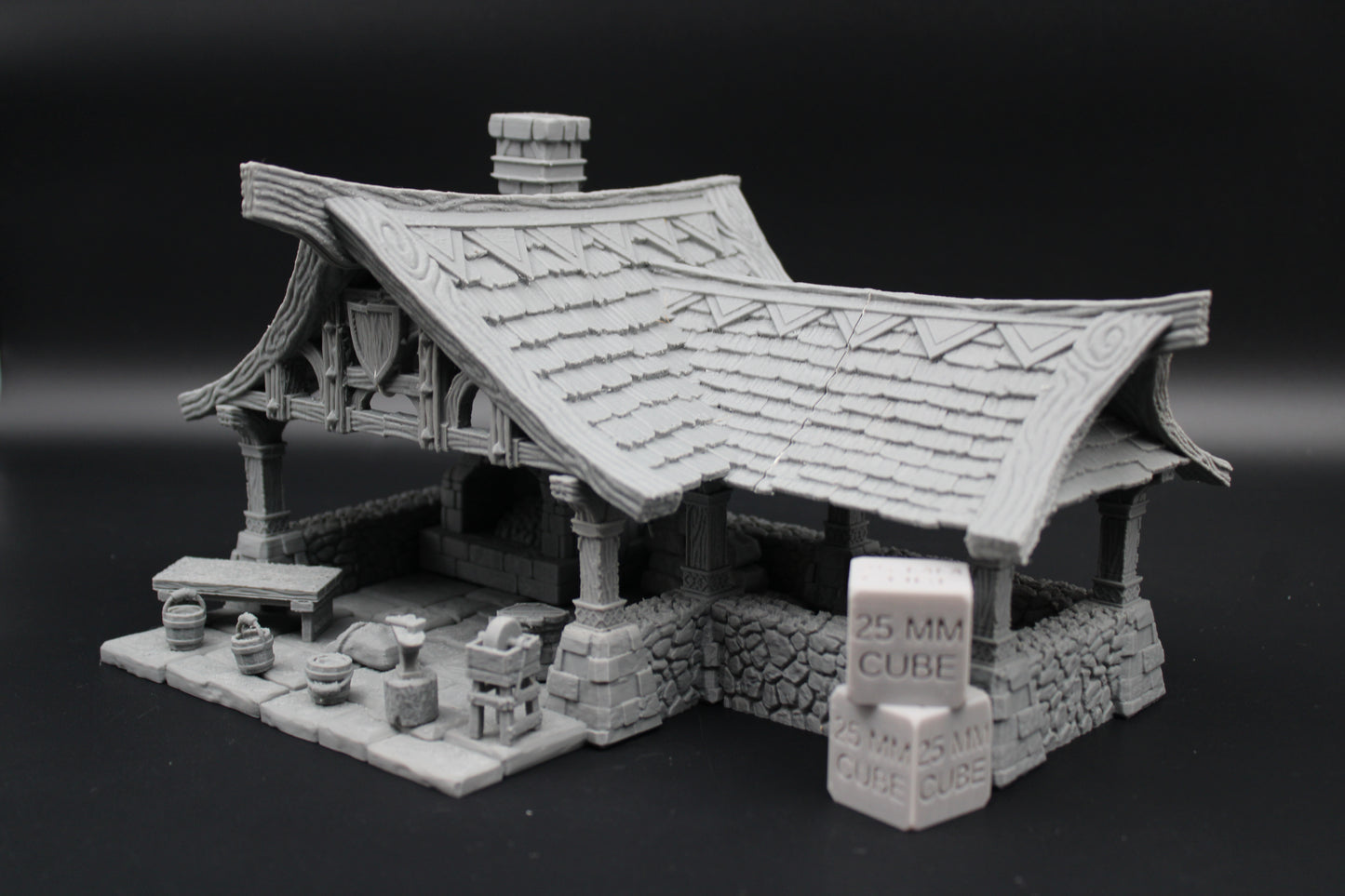 Tabletop Terrain Blacksmith Forge with Scatter Dnd RPG wargame skirmish 28mm