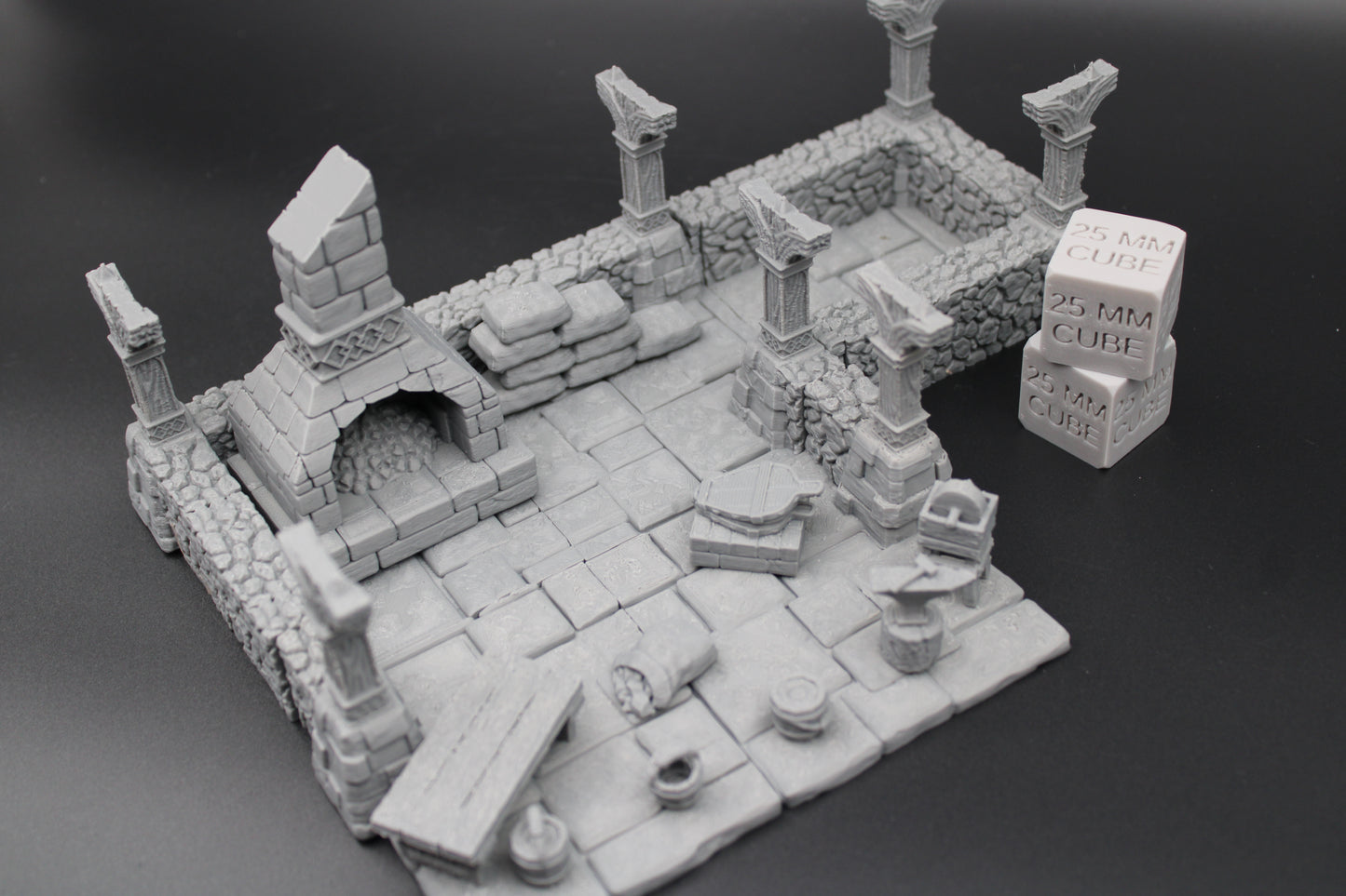 Tabletop Terrain Blacksmith Forge with Scatter Dnd RPG wargame skirmish 28mm