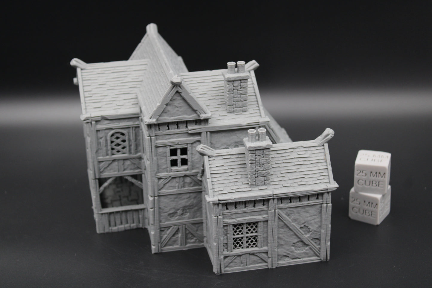 Tabletop Terrain Plaster Cob House Small Porch Town City Dnd RPG wargame skirmish 32mm
