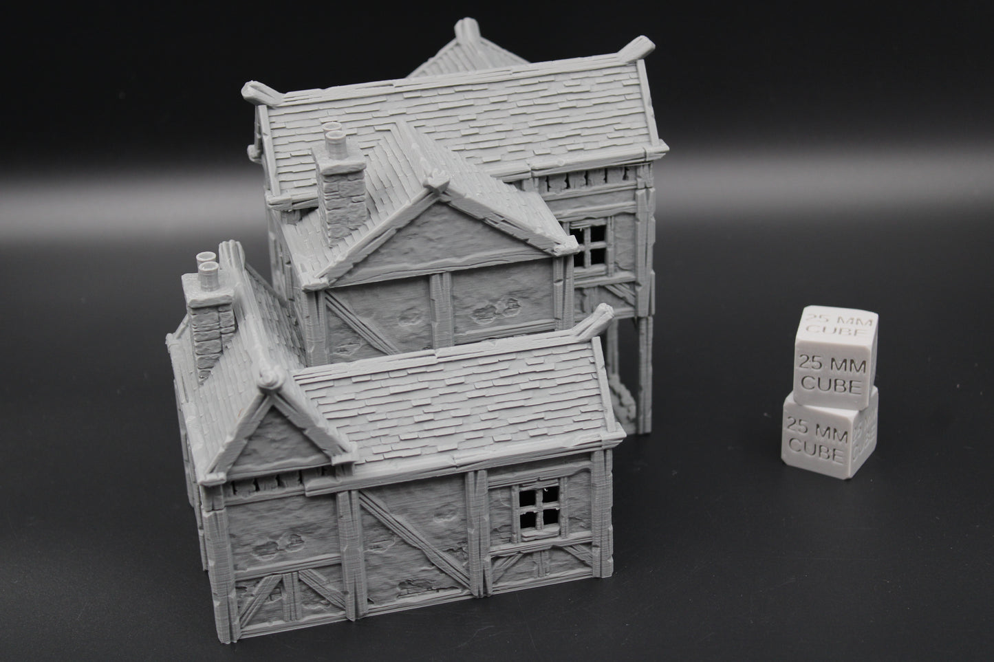 Tabletop Terrain Plaster Cob House Small Porch Town City Dnd RPG wargame skirmish 32mm