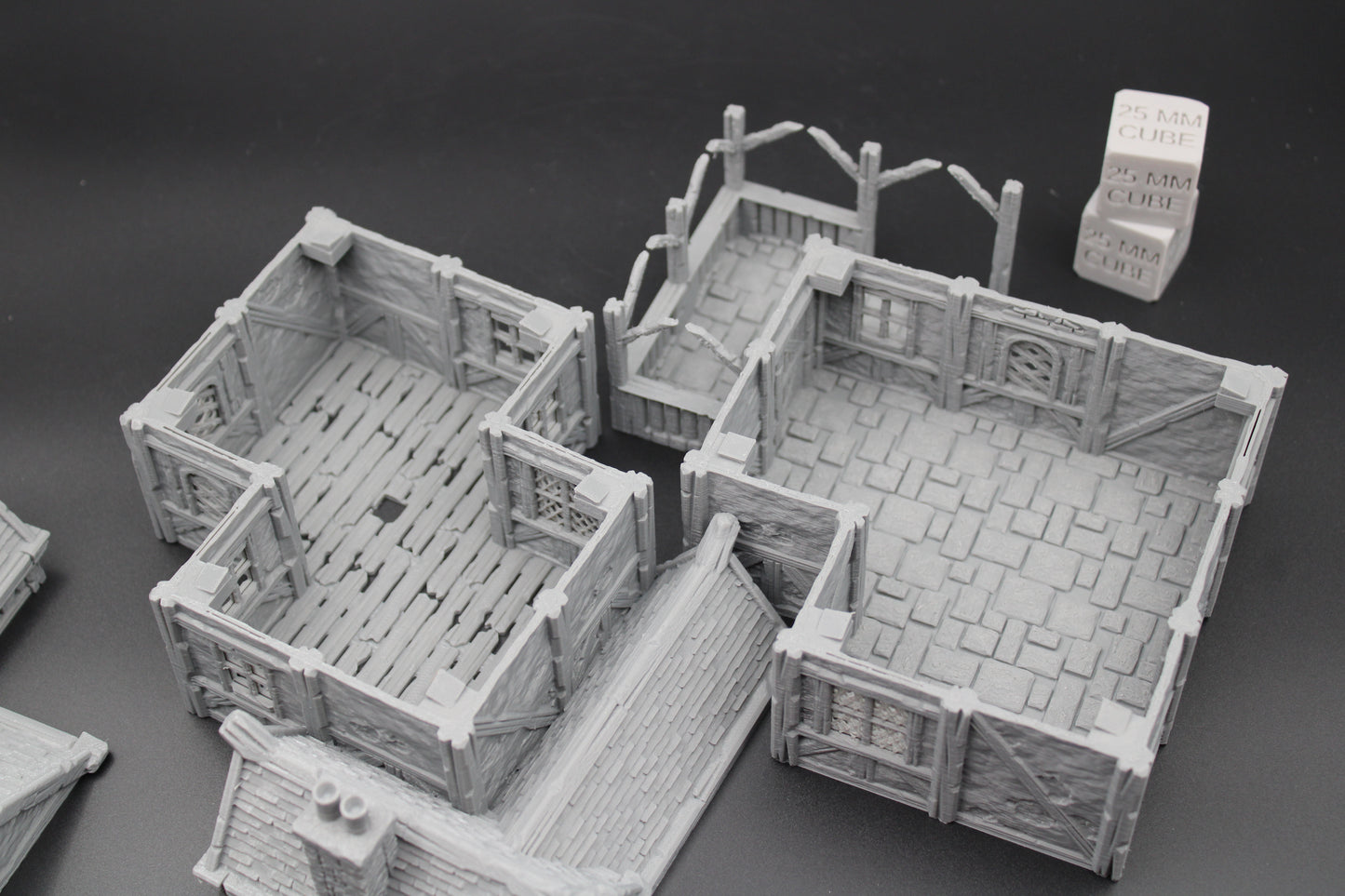 Tabletop Terrain Plaster Cob House Small Porch Town City Dnd RPG wargame skirmish 32mm
