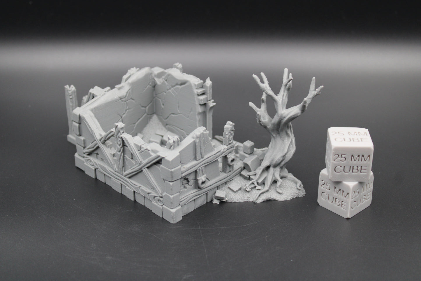 Tabletop Terrain Medieval Store House Ruin Dnd RPG wargame skirmish 28-32mm