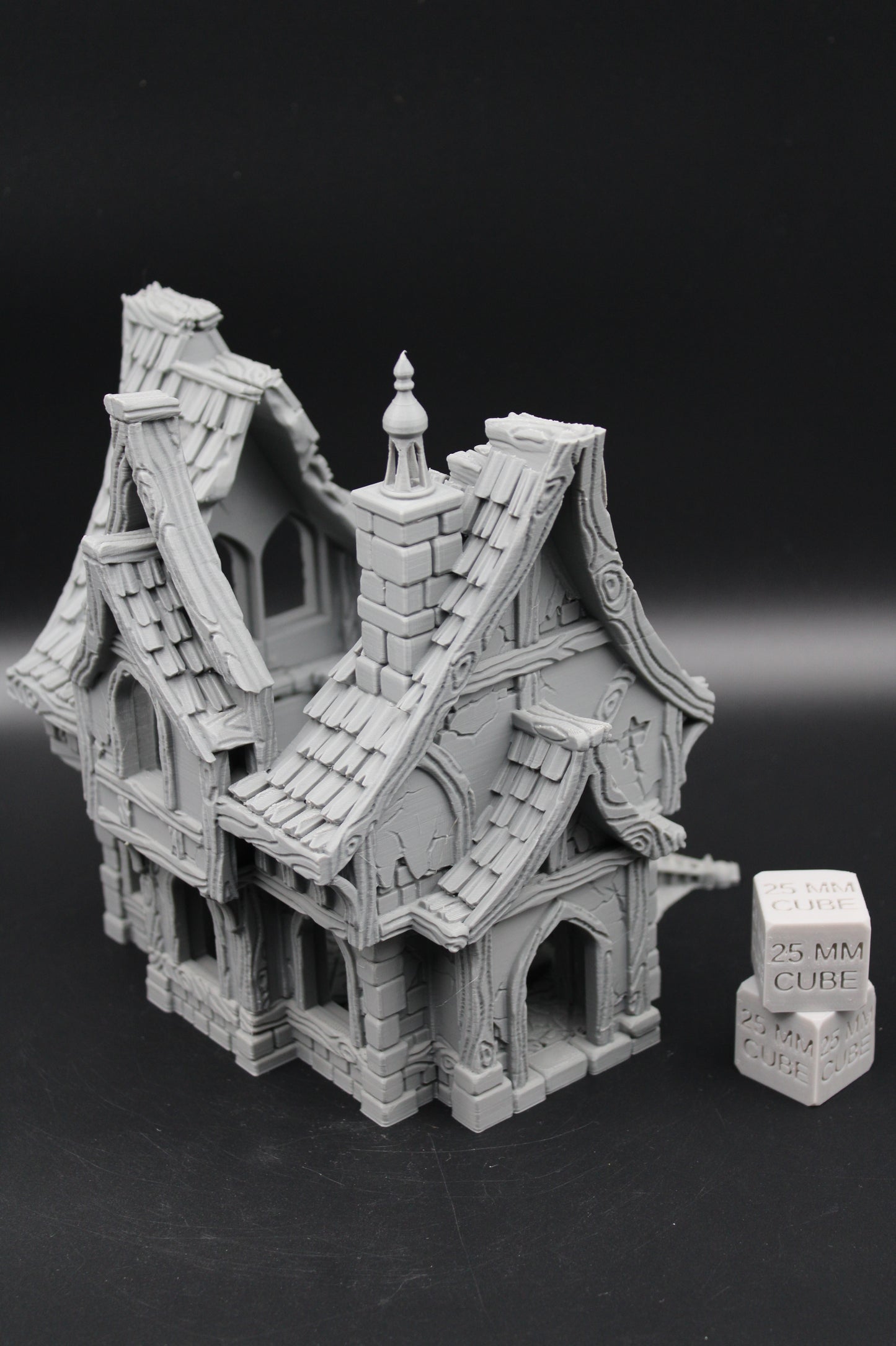 Tabletop Terrain Medieval Cottage Ruin Dnd RPG wargame skirmish 28-32mm