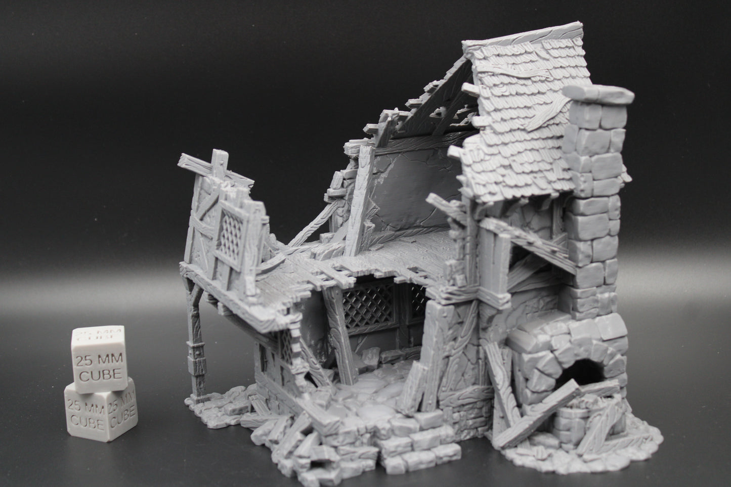 Tabletop Terrain Blacksmith House Ruins Dnd RPG wargame skirmish 28mm