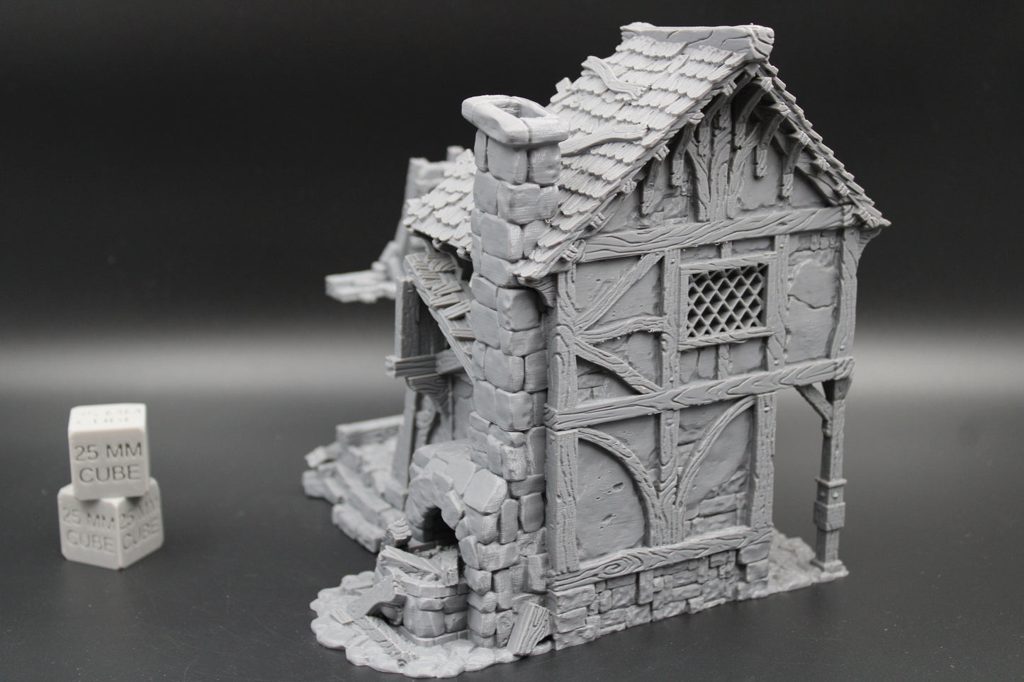 Tabletop Terrain Blacksmith House Ruins Dnd RPG wargame skirmish 28mm