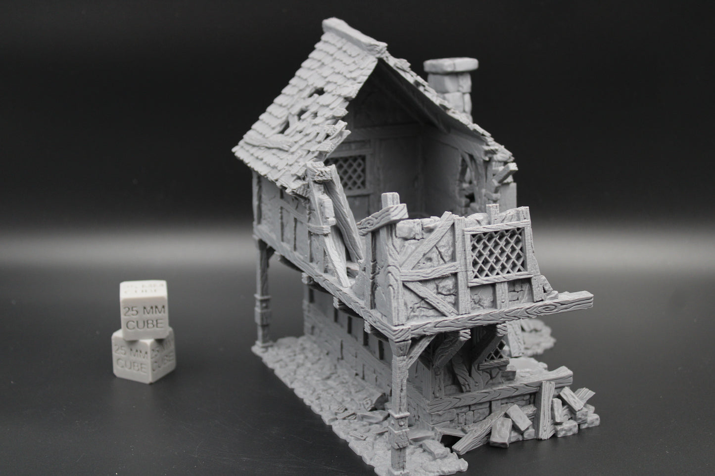 Tabletop Terrain Blacksmith House Ruins Dnd RPG wargame skirmish 28mm