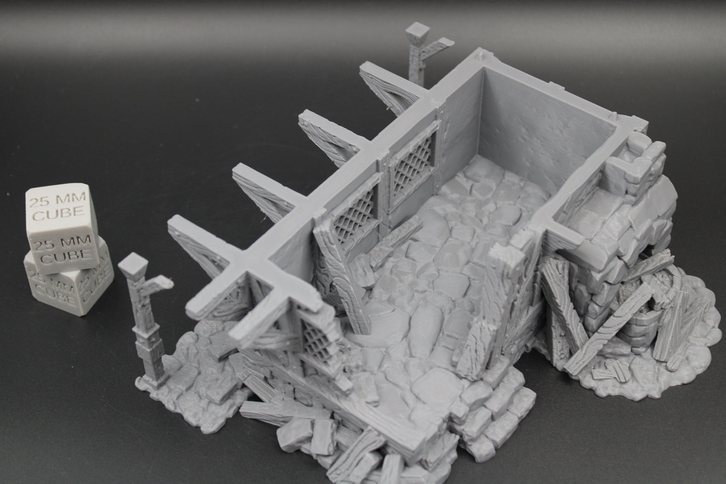 Tabletop Terrain Blacksmith House Ruins Dnd RPG wargame skirmish 28mm