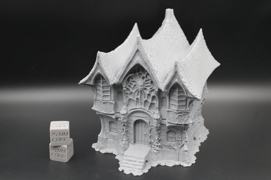 Tabletop Terrain Manor Estate House Haunted Dnd RPG wargame skirmish 28mm Spider