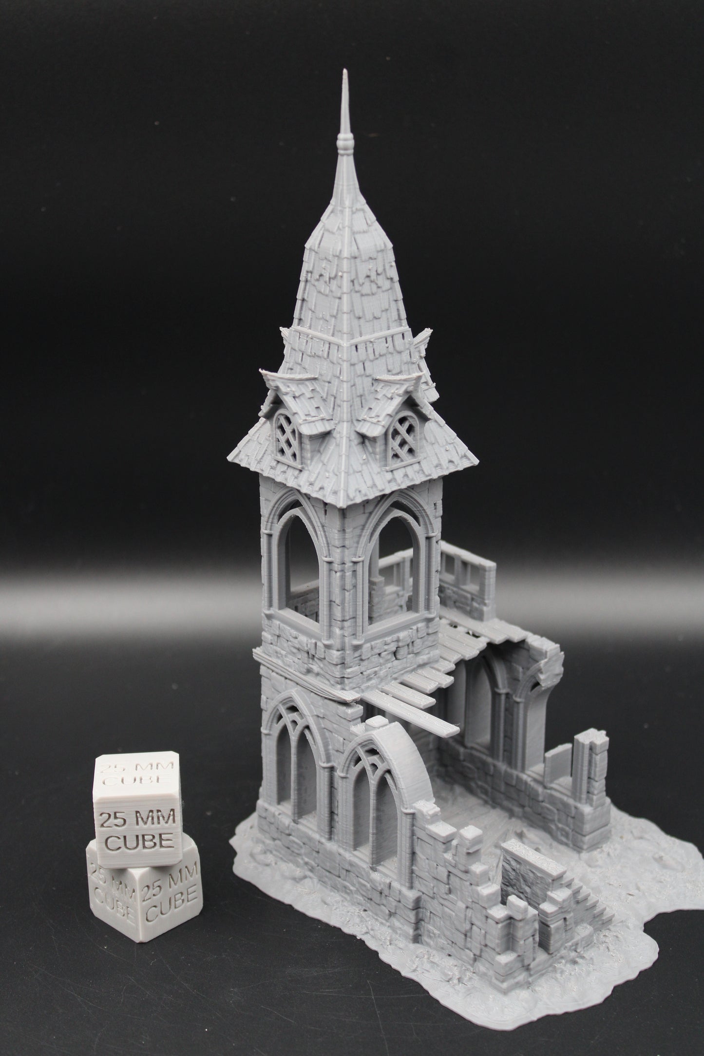 Tabletop Terrain Medieval Ruins Chapel Monestary Dnd RPG wargame skirmish 28mm