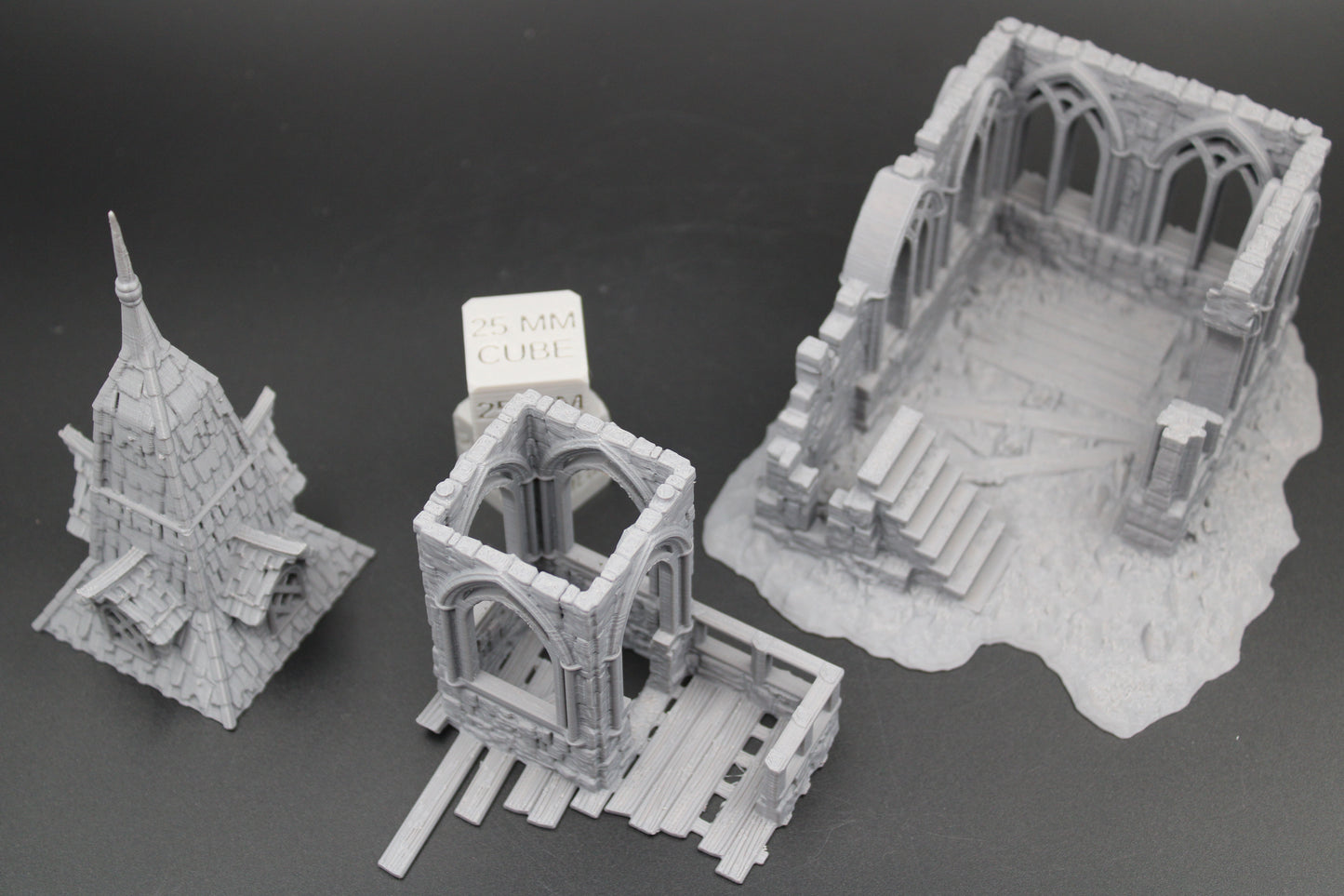 Tabletop Terrain Medieval Ruins Chapel Monestary Dnd RPG wargame skirmish 28mm
