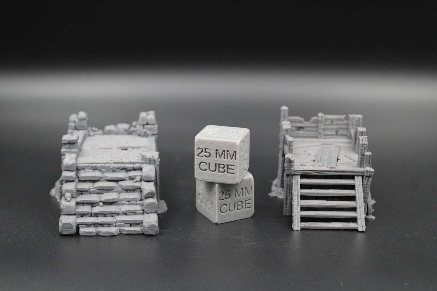 Tabletop Terrain Fantasy Ruin Section Platform Pair Dnd RPG Wargame Skirmish 28mm