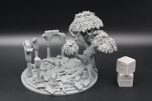 Tabletop Terrain Celestial Temple Rubble Ruin Tree Elven Dnd RPG wargame skirmish 28mm