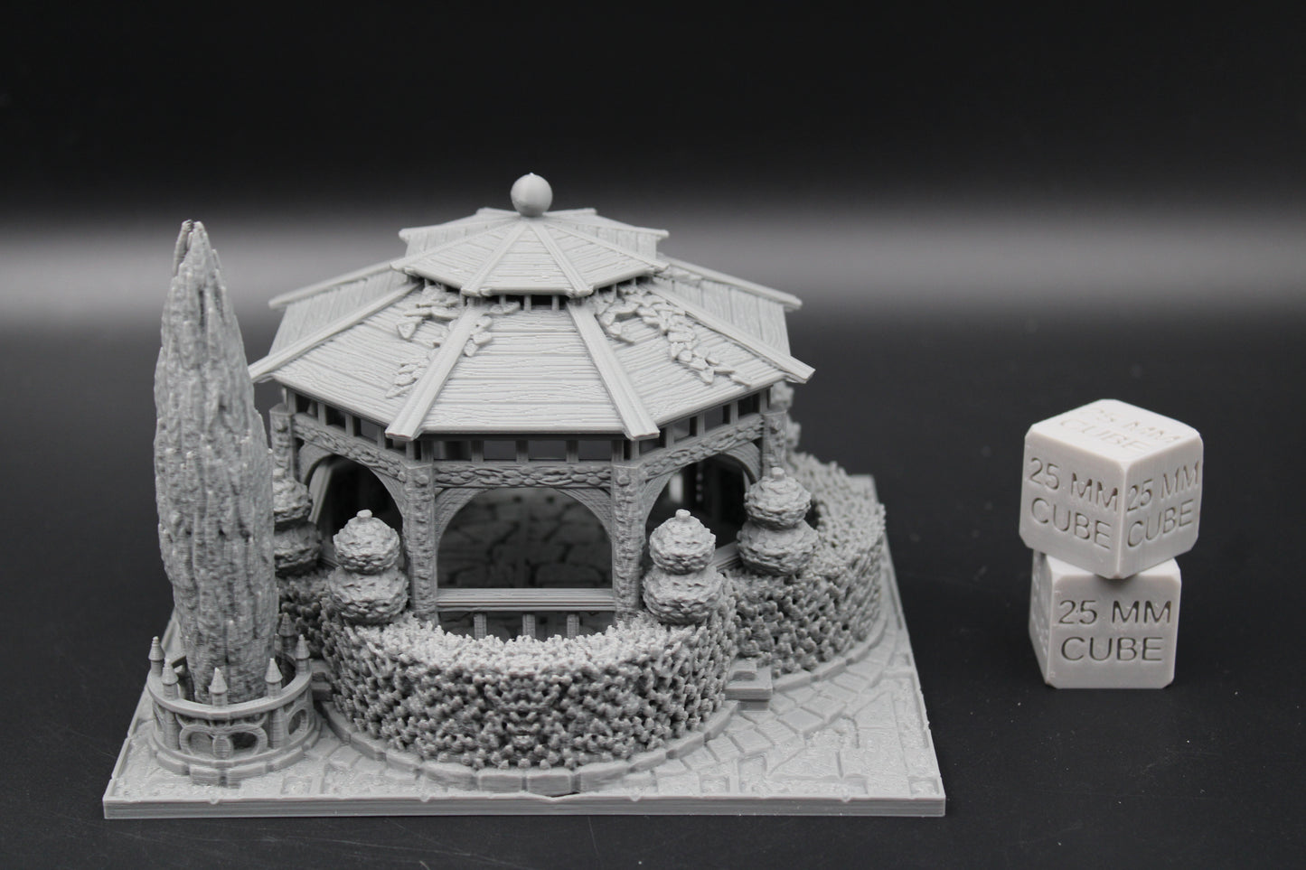 Tabletop Terrain Fantasy Plaza Gazebo Dnd RPG wargame skirmish 28mm