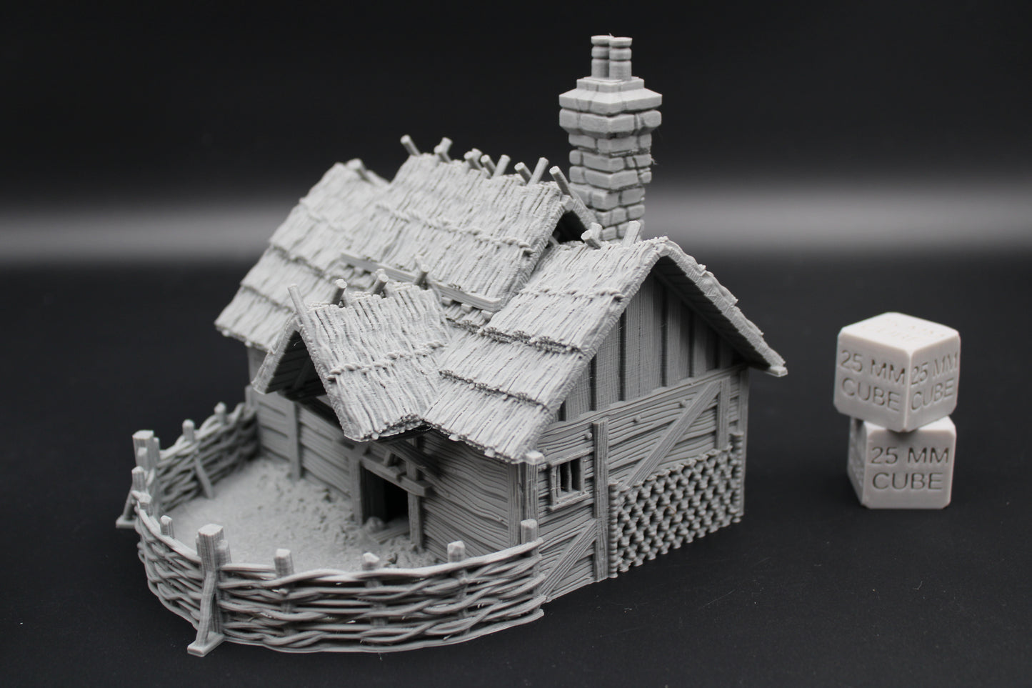 Tabletop Terrain Fantasy Farm Barn Pig Sty Chicken Coop Dnd RPG wargame skirmish 28mm