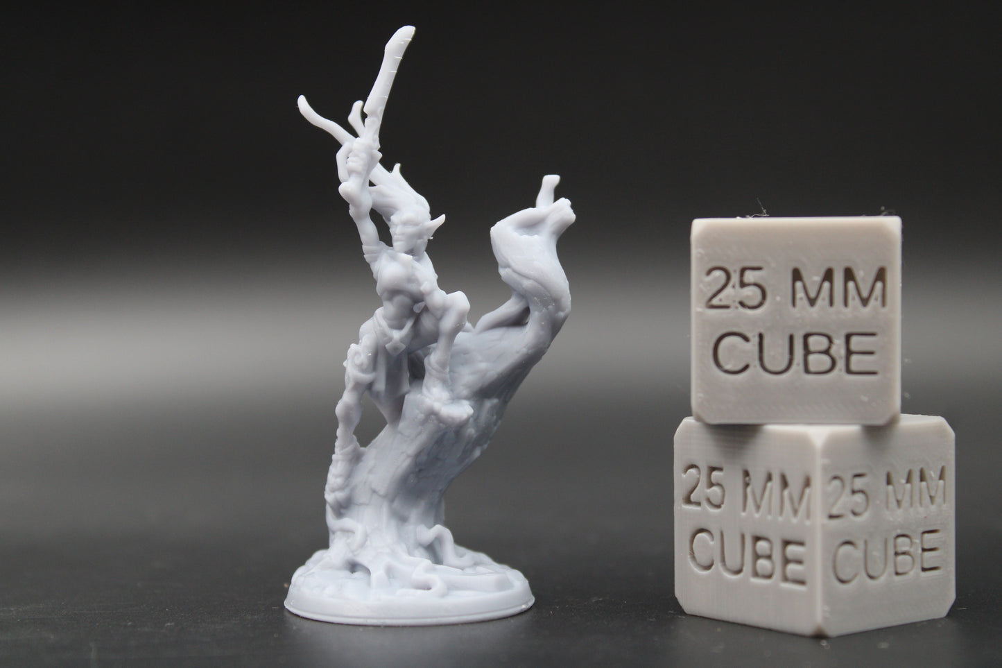 Wood Elf Warband Minion Warrior Fighter Grunt Sword Tree 1of3 32mm Miniature Dnd Skirmish