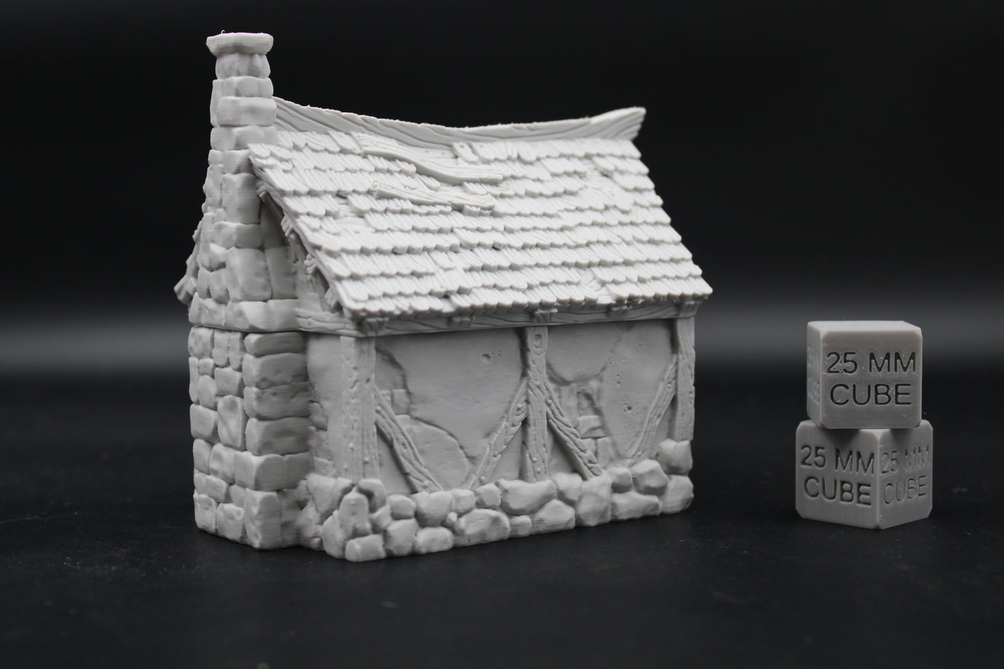 Tabletop Terrain Tiny Cottage House Damaged Roof Dnd RPG wargame skirmish 28mm