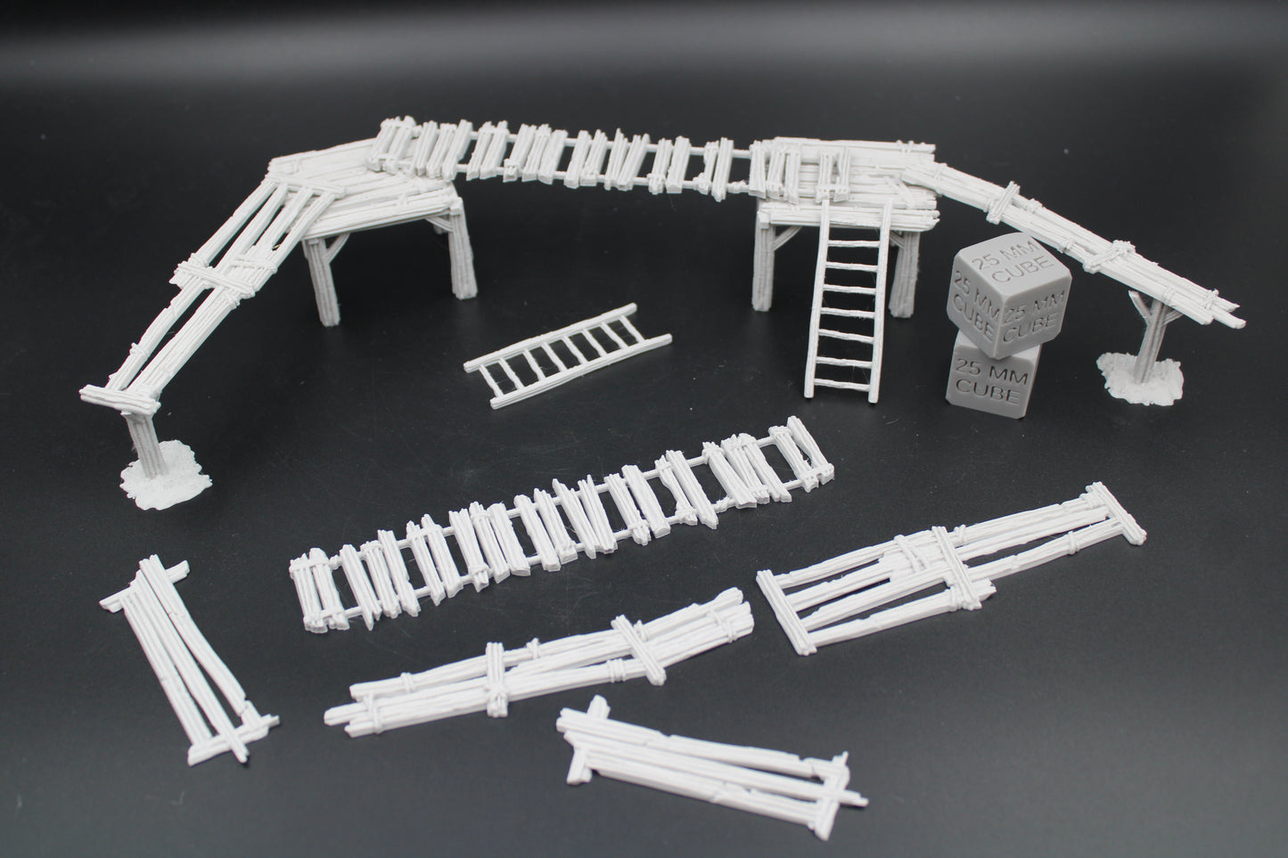 Tabletop Terrain Fantasy Modular Walkway Catwalk Platform Scatter Ruin Dnd RPG wargame skirmish 28-32mm