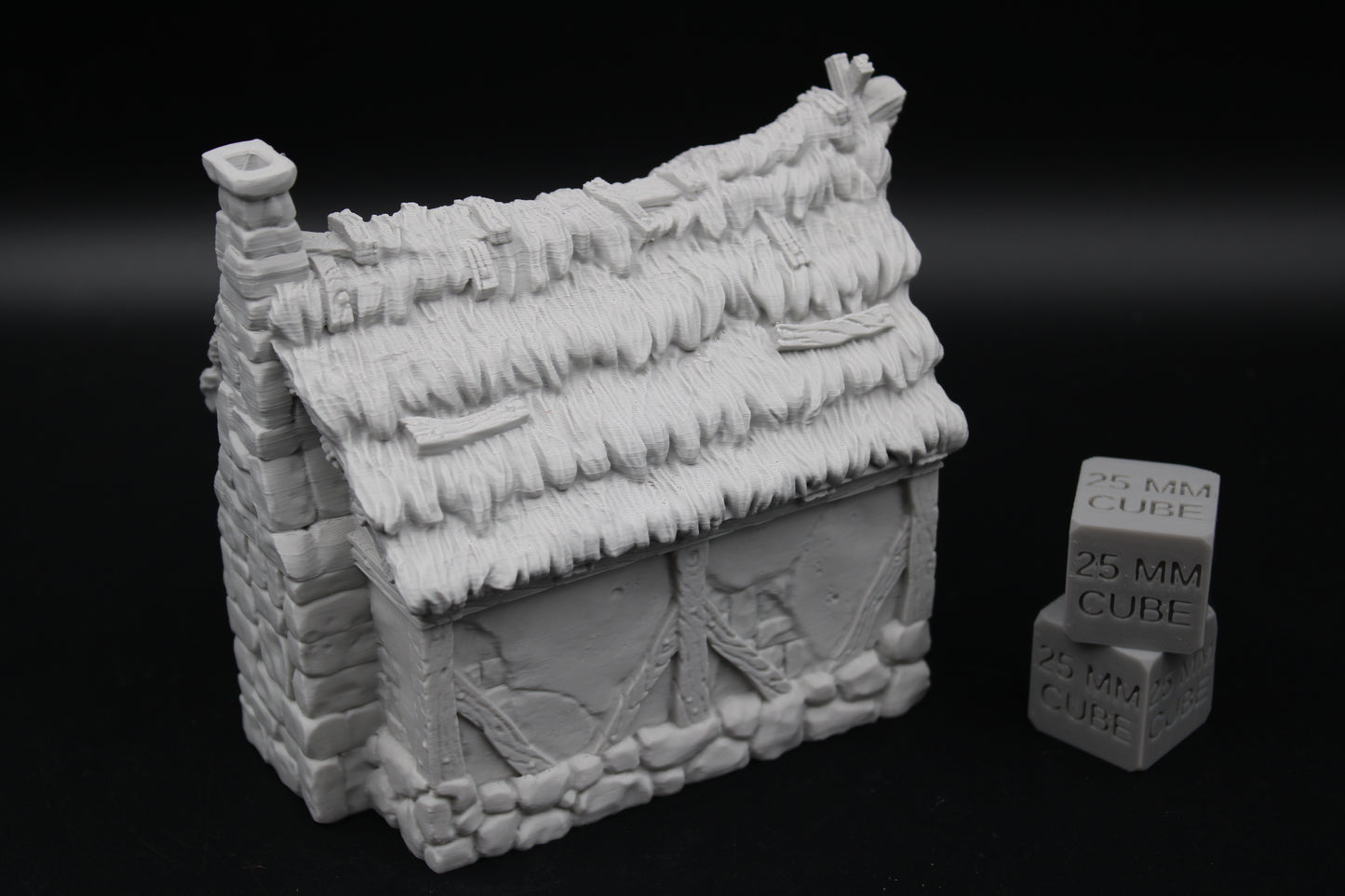 Tabletop Terrain Tiny Cottage House Thatch Roof Dnd RPG wargame skirmish 28mm