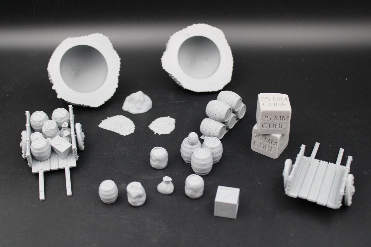 Tabletop Terrain Fantasy Hiding Hay Carts Farm Market Scatter Dnd RPG wargame skirmish 28mm