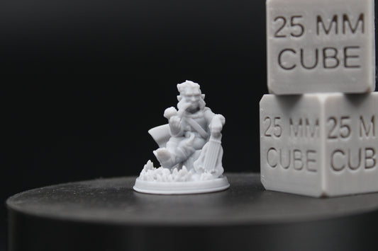 Halfling Adventurer Bard Lyre Harp 32mm Miniature Dnd Skirmish