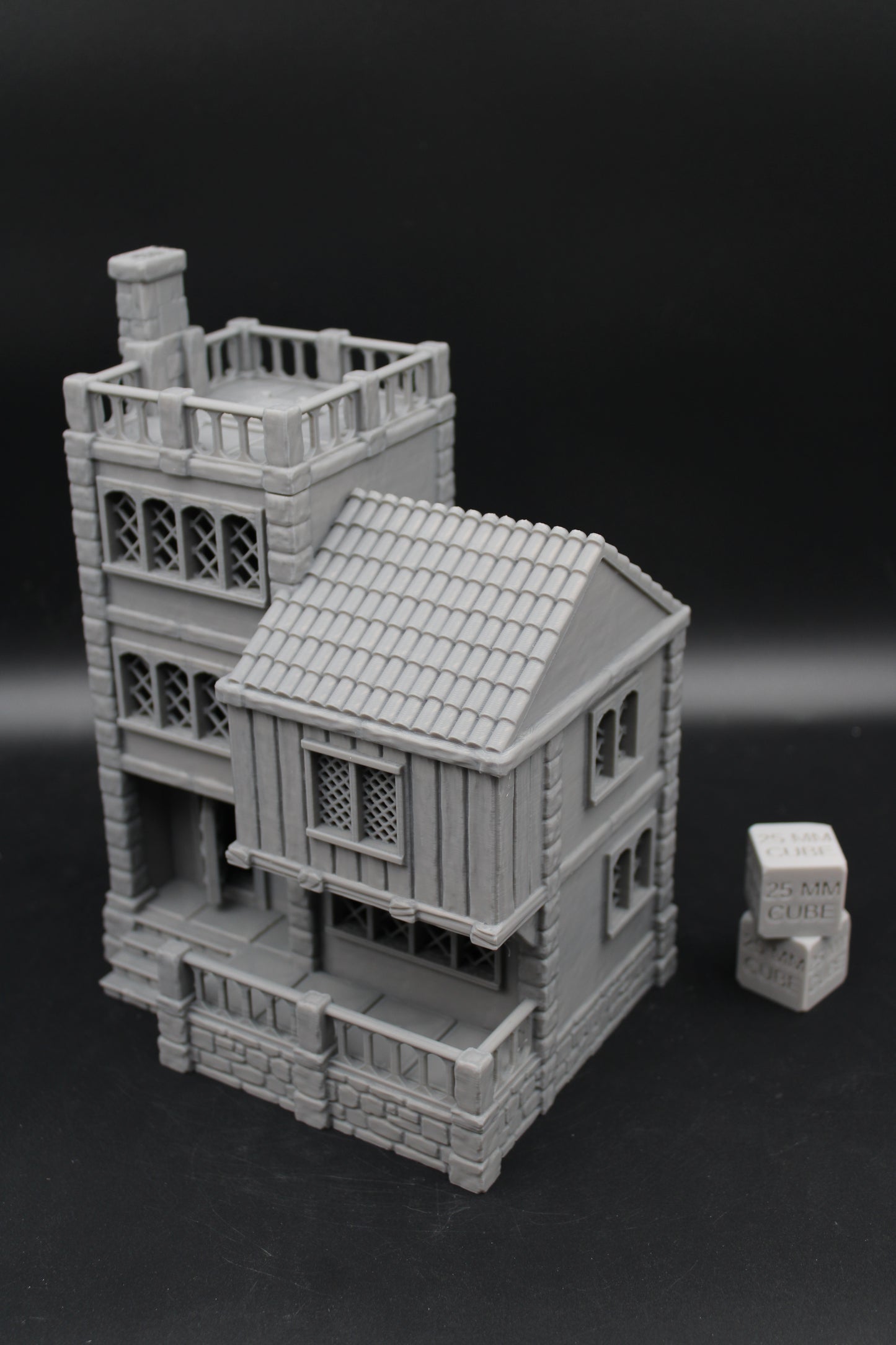 Tabletop Terrain Seaside Manor Flat Roof House Dnd Rpg Wargame Skirmish 28-32mm