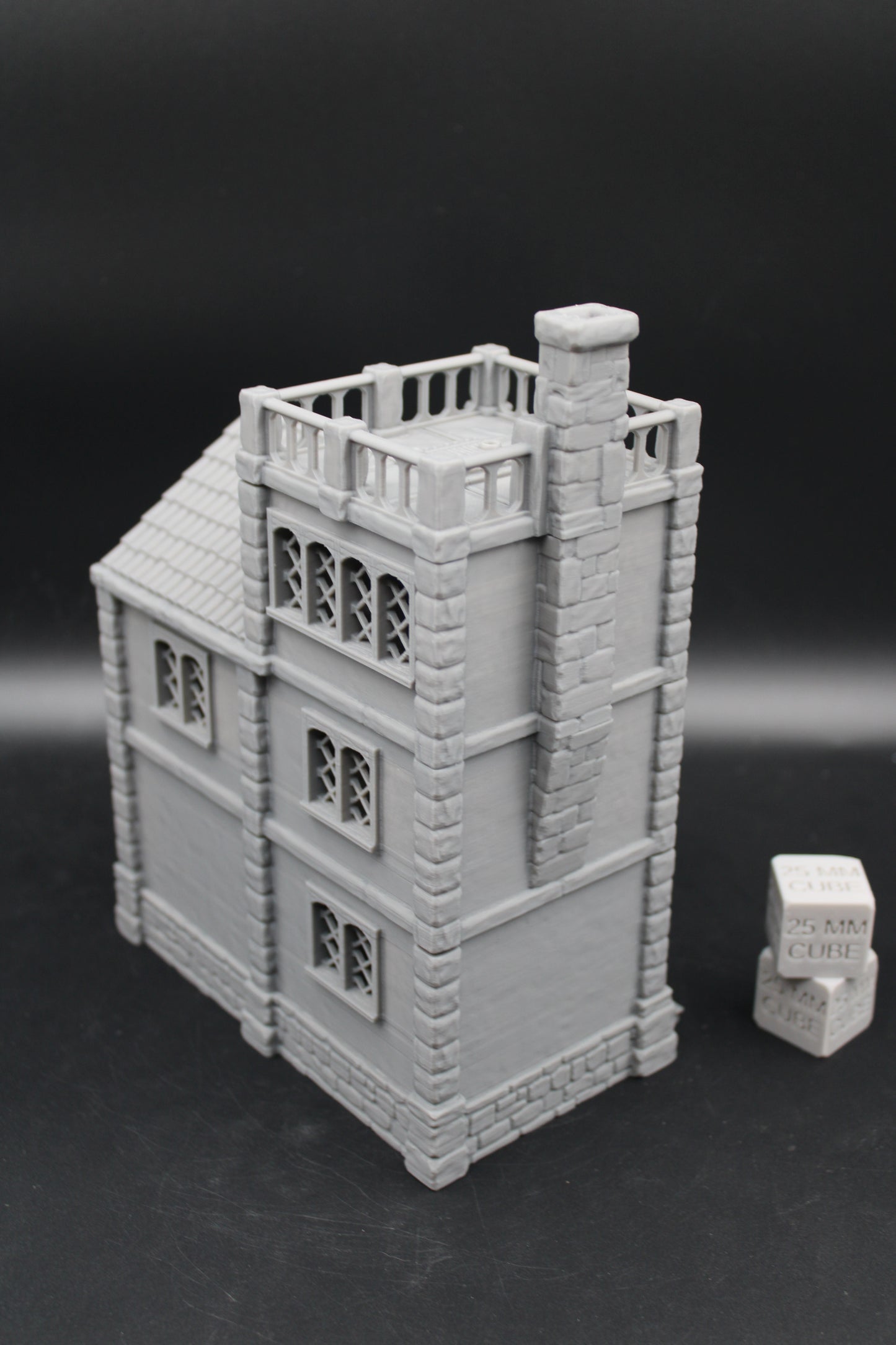 Tabletop Terrain Seaside Manor Flat Roof House Dnd Rpg Wargame Skirmish 28-32mm