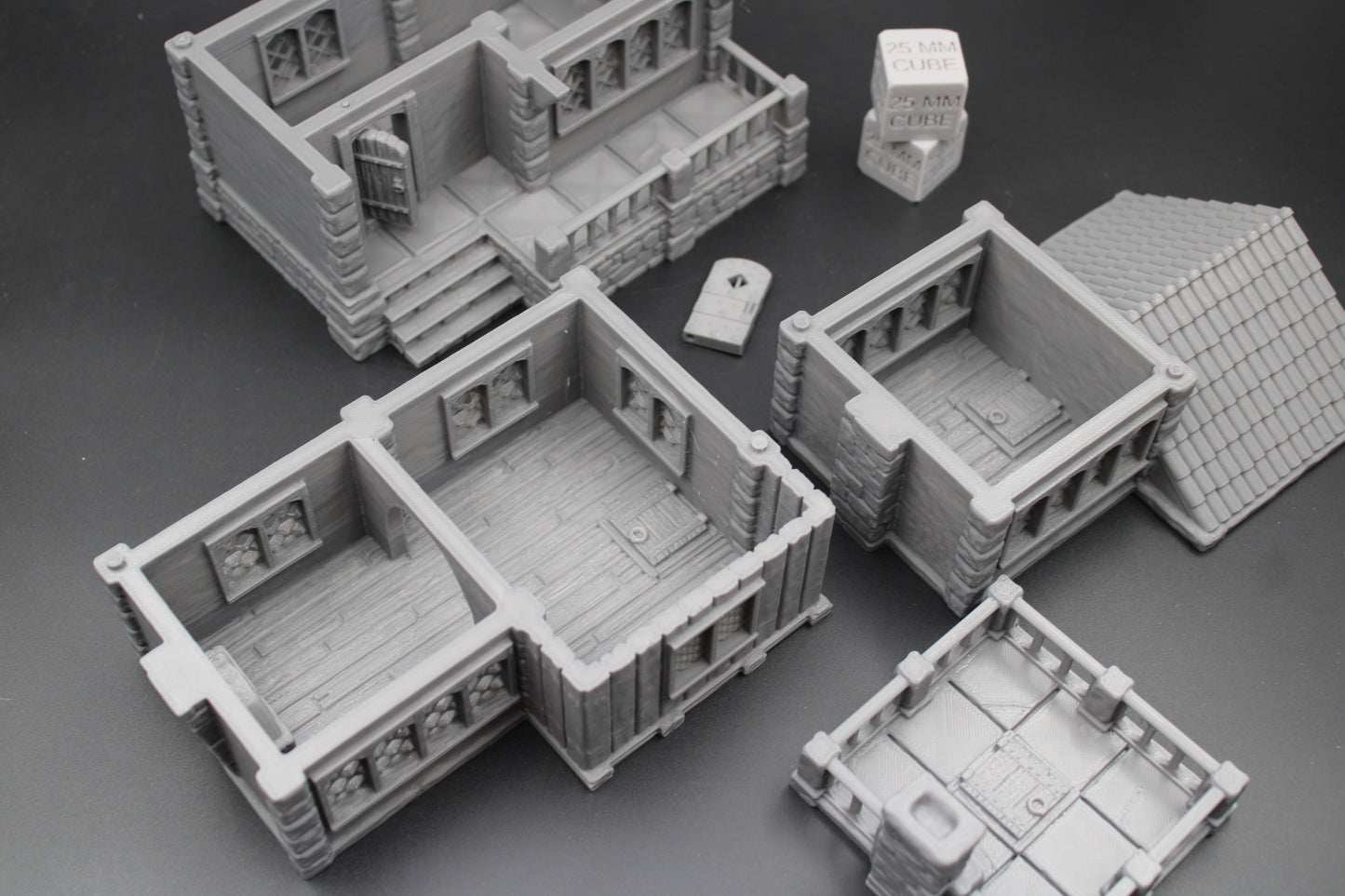 Tabletop Terrain Seaside Manor Flat Roof House Dnd Rpg Wargame Skirmish 28-32mm