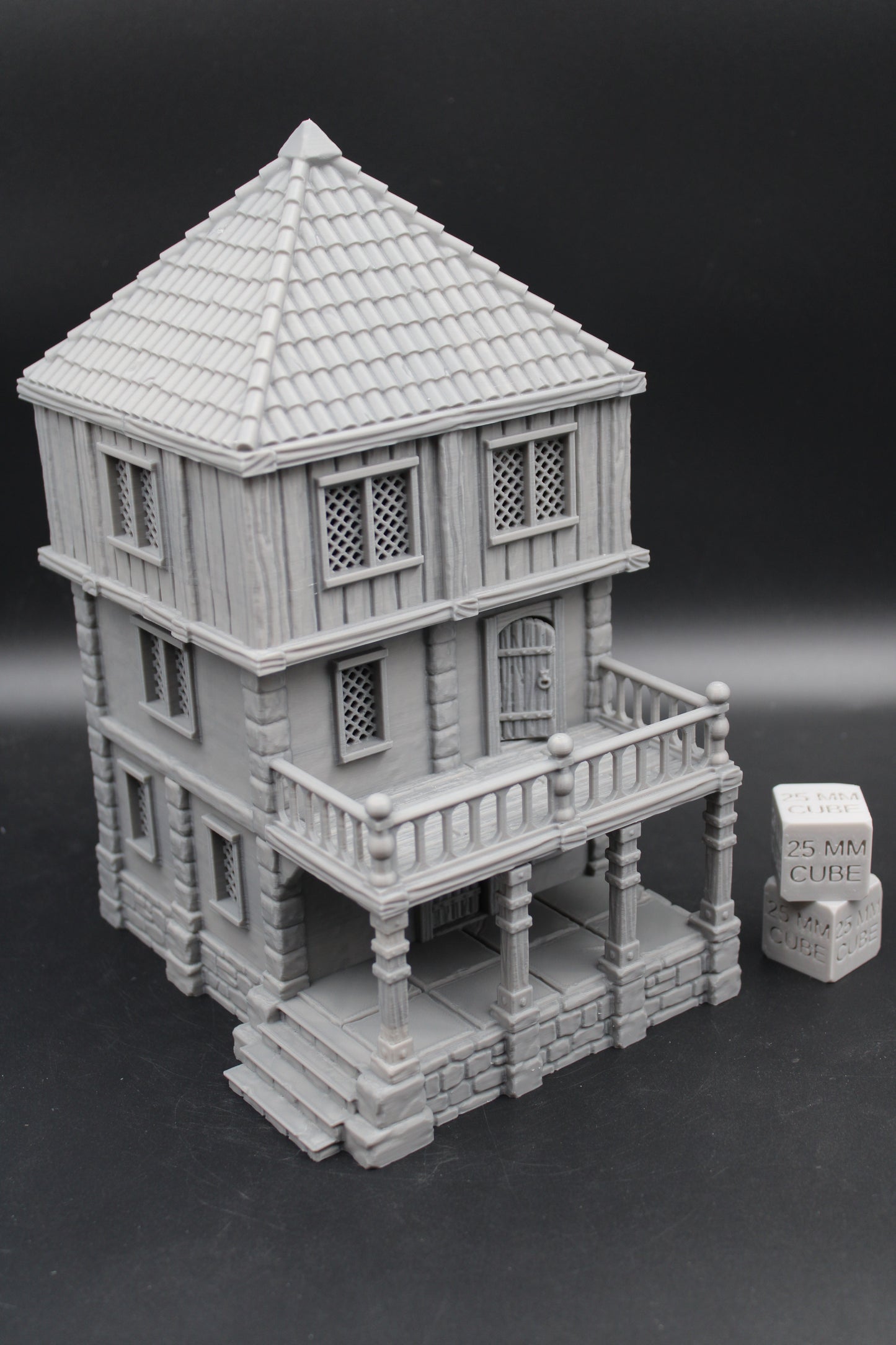 Tabletop Terrain Seaside Manor Tile Roof House Dnd Rpg Wargame Skirmish 28-32mm
